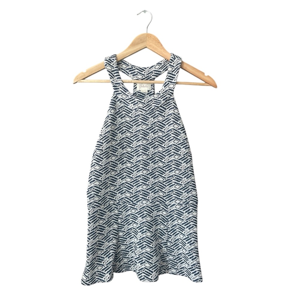 Anthropologie Deletta Edana Blue Ivory Top